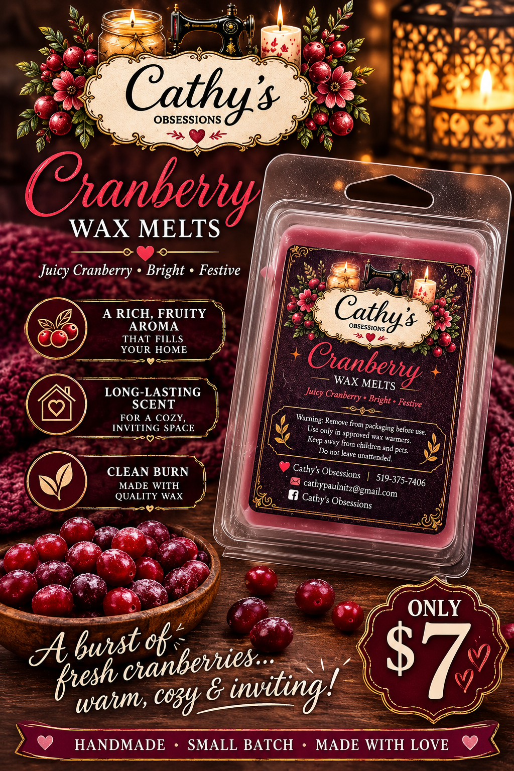 Cranberry Wax Melts