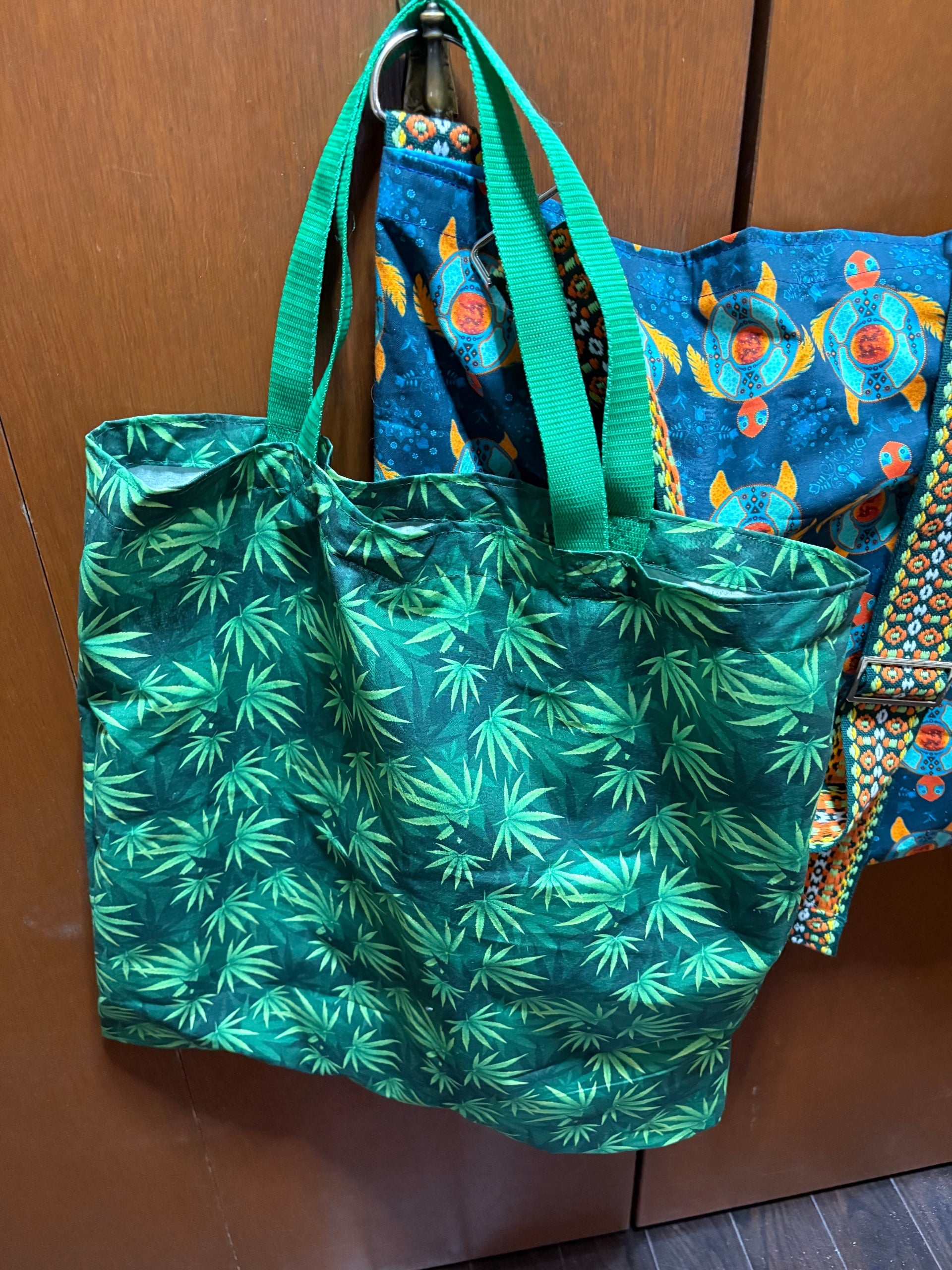 Tropical Leaf Cotton Tote Bag