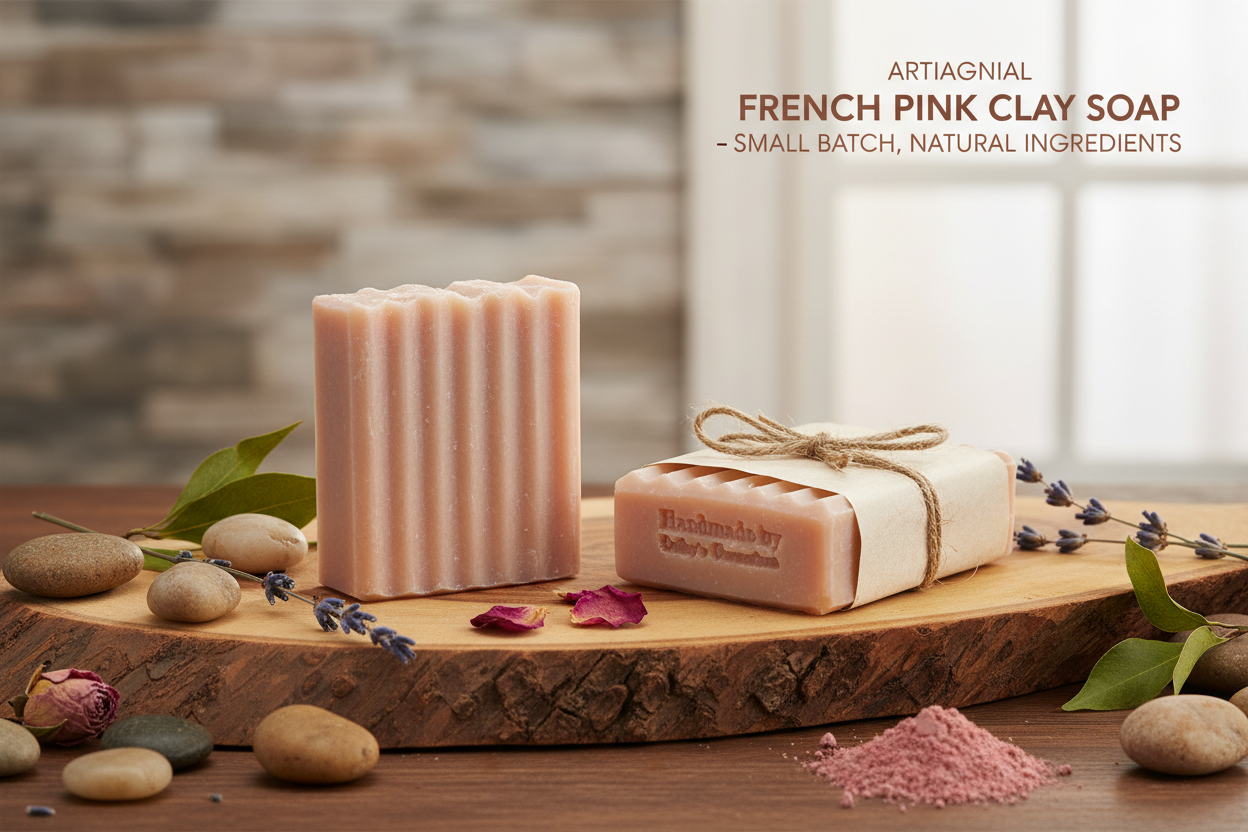 French Pink Clay Soap Hero Banner