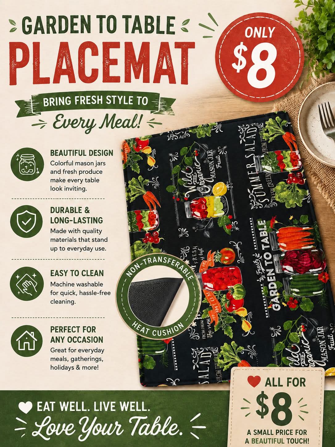 Garden to Table Placemat
