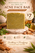Bentonite Clay & Tea Tree Oil Acne Face Bar
