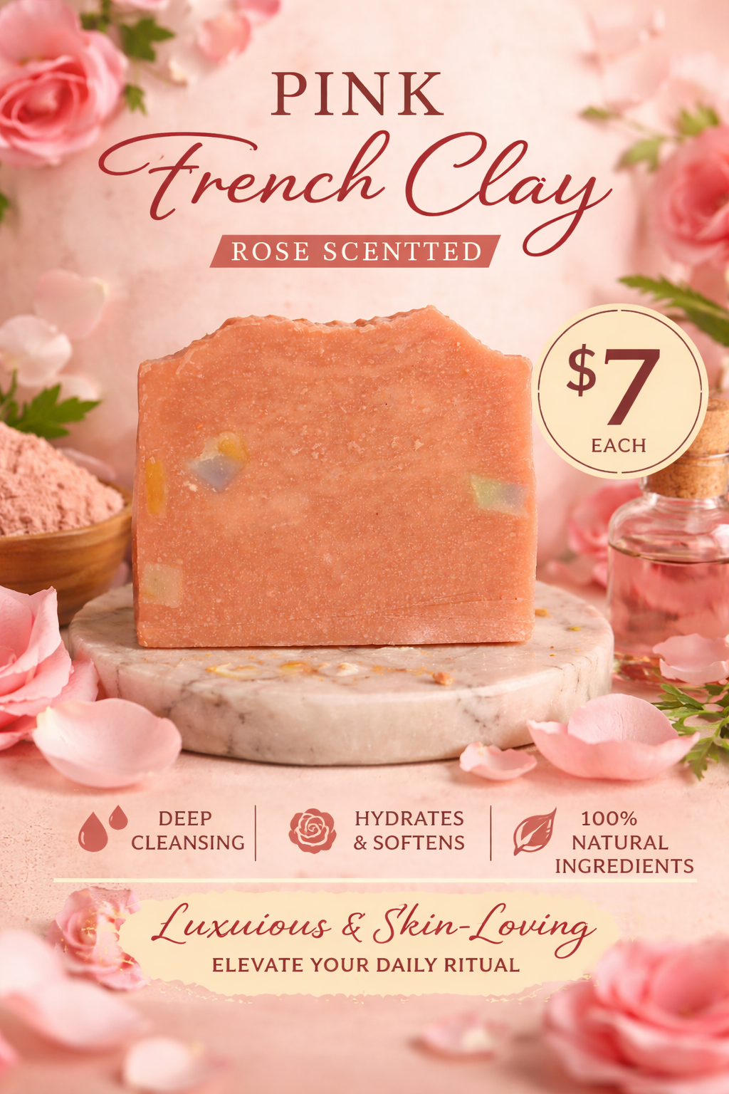 Pink French Clay Soap