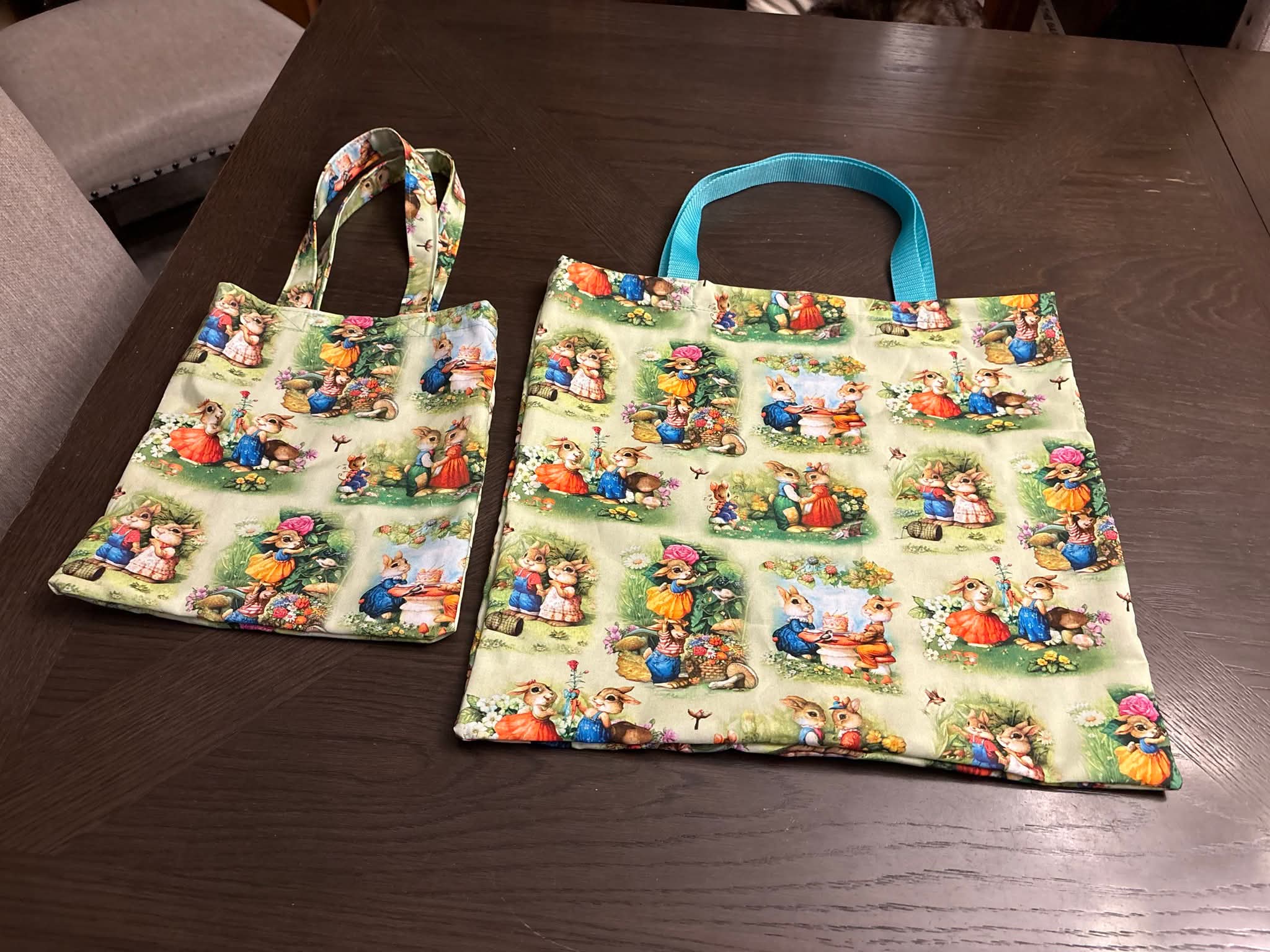 Easter Bunny Tote Bag Set – Small & Large