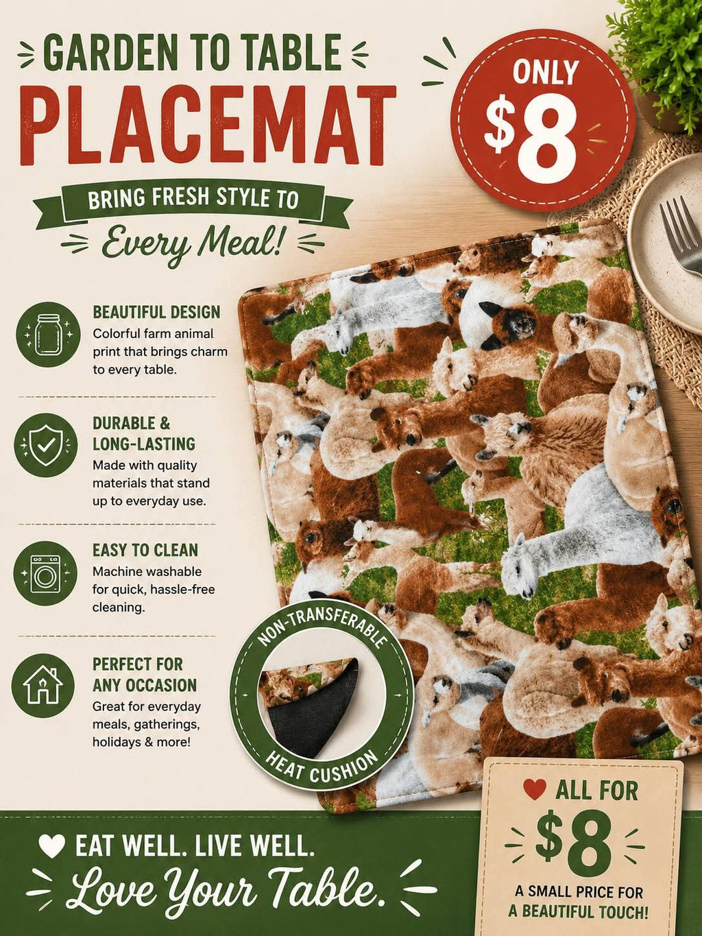 Garden to Table Placemat