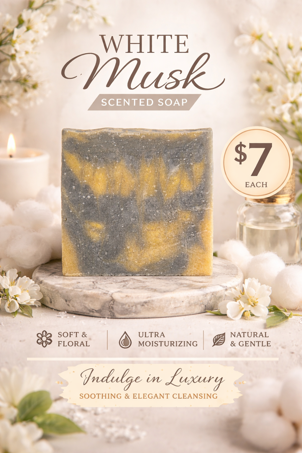 White Musk Scented Soap