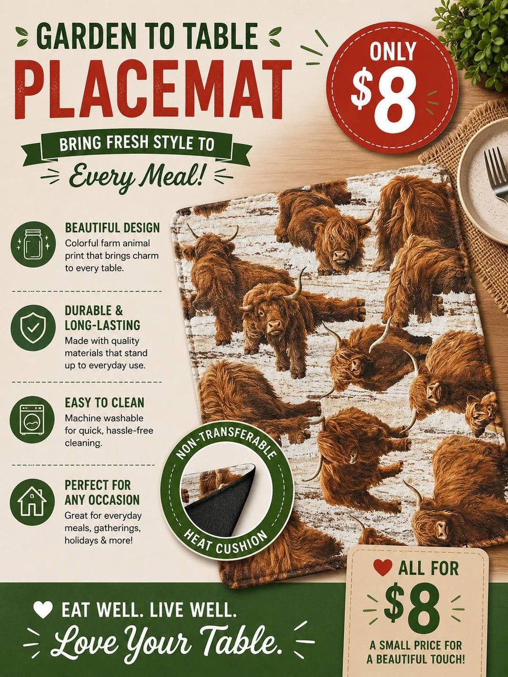 Garden to Table Placemat