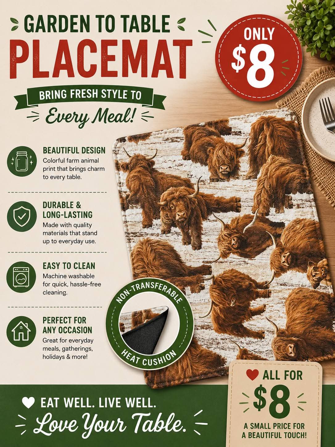 Garden to Table Placemat