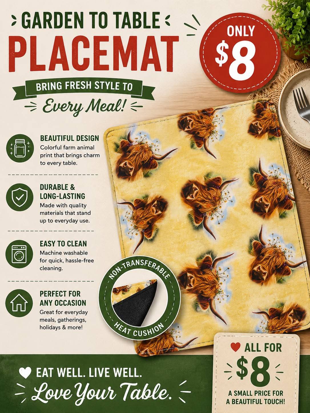 Garden to Table Placemat