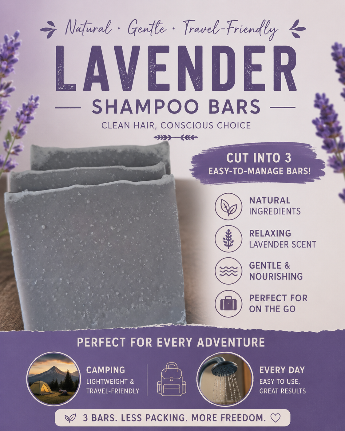 Lavender Shampoo Bars